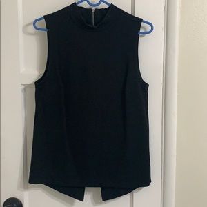 Mock neck sleeveless blouse